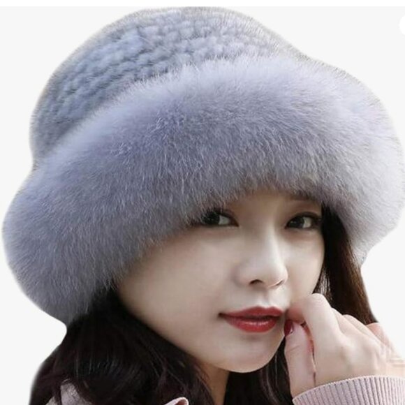 Knitted Mink Real Fur Hat - Picture 4 of 5